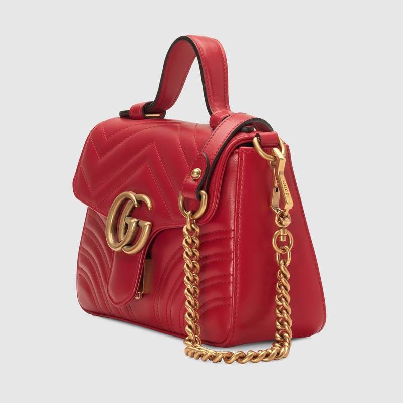 Gucci GG Marmont Mini Top Handle Bag Shoulder Bag 547260 Red